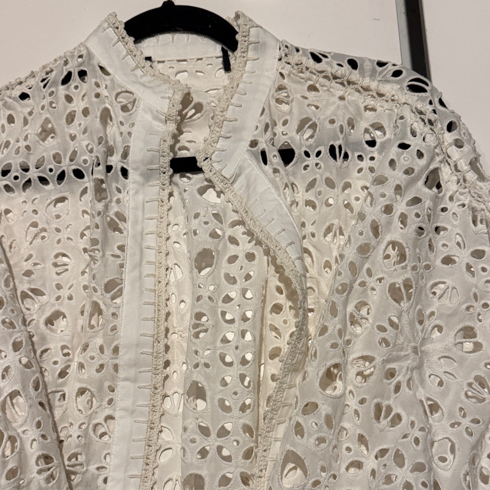 Zara White Lace Swim Coverup - Picture 2 of 4